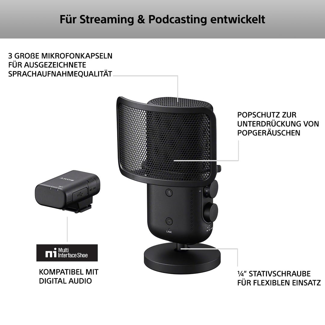 sony-ecm-s1-streaming-mikrofon-rauschunterdr-ckung-bluetooth-usb-echtzeit-stream image 4
