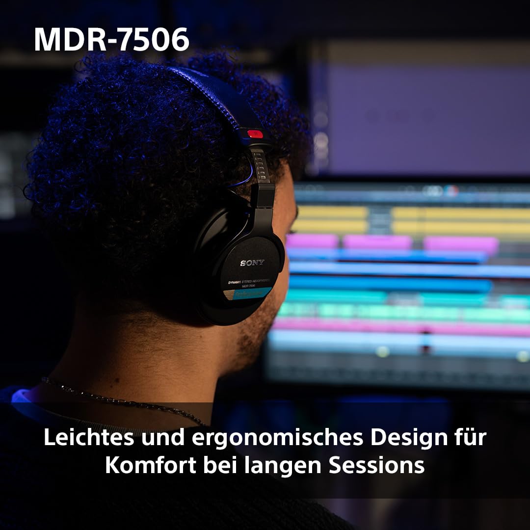 sony-mdr-7506-geschlossener-kabelgebundener-studio-monitor-kopfh-rer-10-hz-20-kh image 5